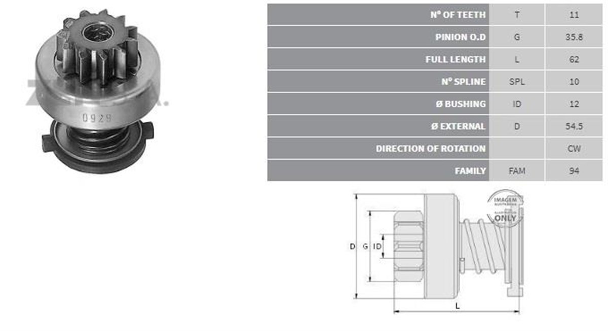 Marş Dişlisi 11diş Deutz Kdh Atlas Kompresör (gövde Çapı 58mm) Deutz Kdh Atlas Kompresor Zen.0929 Fm.53628 218 Sr | Ith Md15929