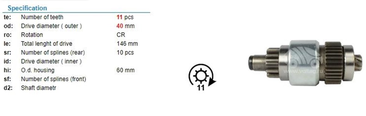 Marş Dişlisi 11diş Hino 40 Ayak Iveco Starlis Cat | Bypart Umd5400