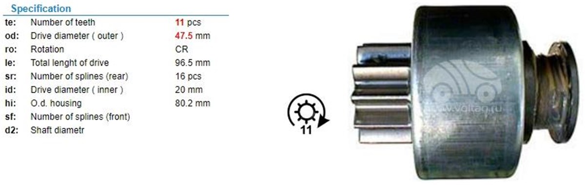 Marş Dişlisi 11diş Hino İş.mak Caterpiller Kamatsu Samsung Umd5686 Pg890 | Ith Mdumd5686