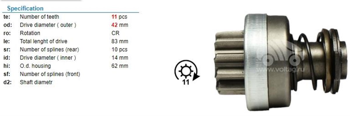 Marş Dişlisi 11diş Iskra Jcb Ym Man Is1105 16902621 | Ith Md16902621