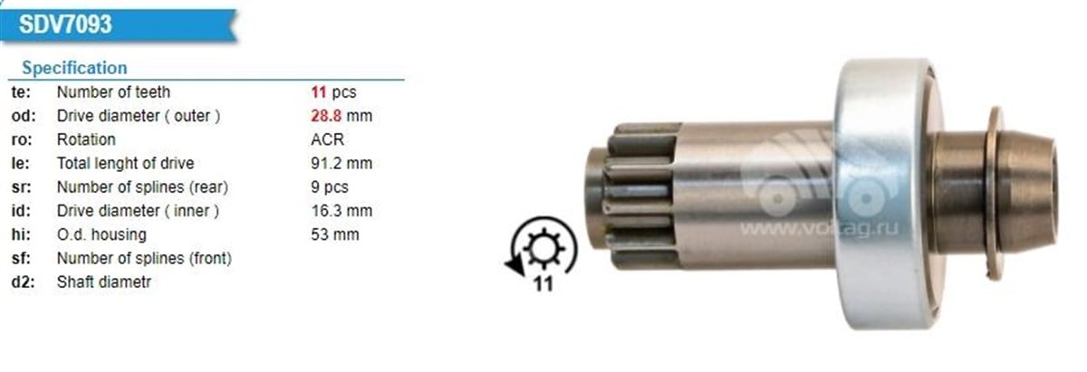 Marş Dişlisi 11diş Vw Transporter / Audı / Seat / Skoda 1.9 Tdı (umm-3279) | Ith Mdumd5743