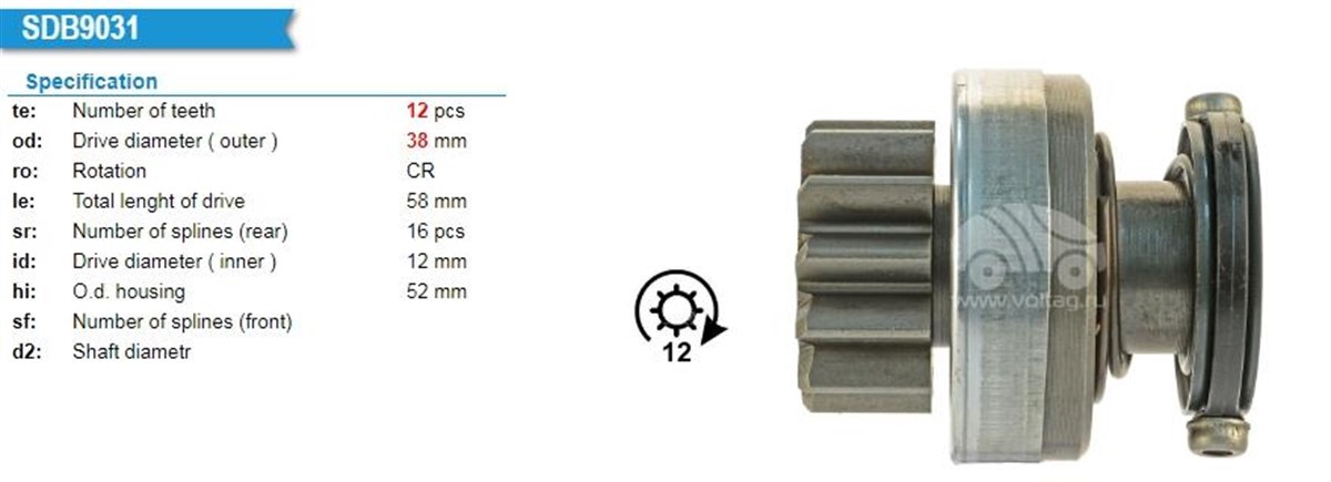Marş Dişlisi 12diş Ford Transıt Tourneo Boxer Jumper | Ith Md156843