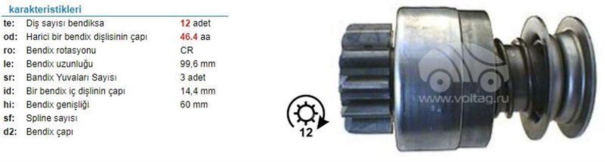 Marş Dişlisi 12diş Samsung Daewo Forklift 37mt Samsung Daewoo İş Makinası Zen0624 | Unıp Sd1137