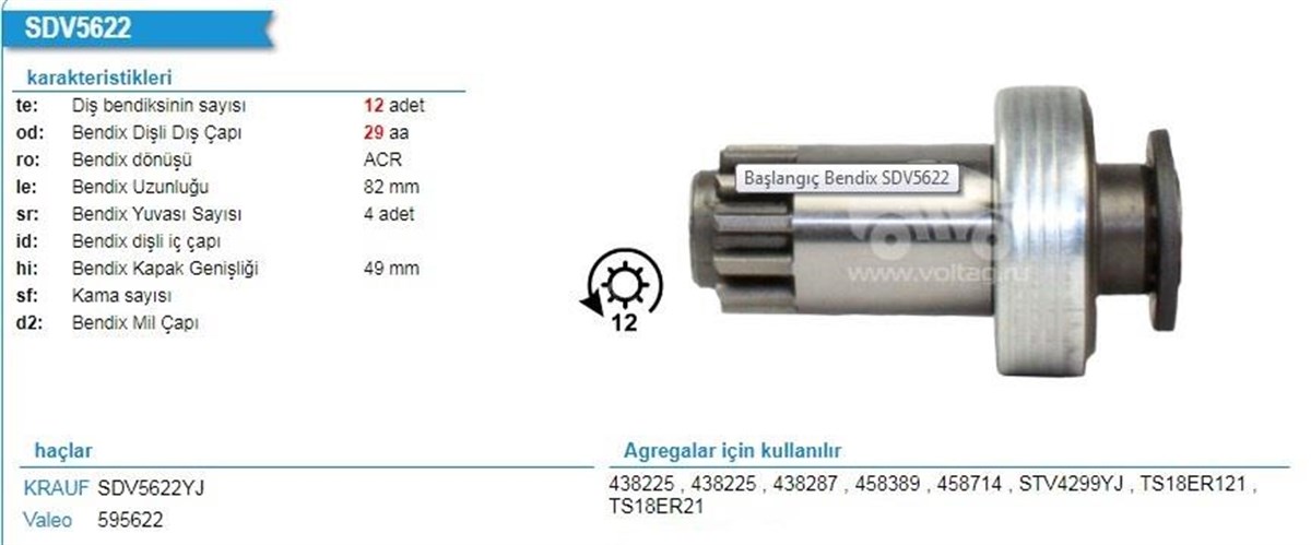 Marş Dişlisi 12diş Volkswagen Caddy Golf Polo | Ith Md159510