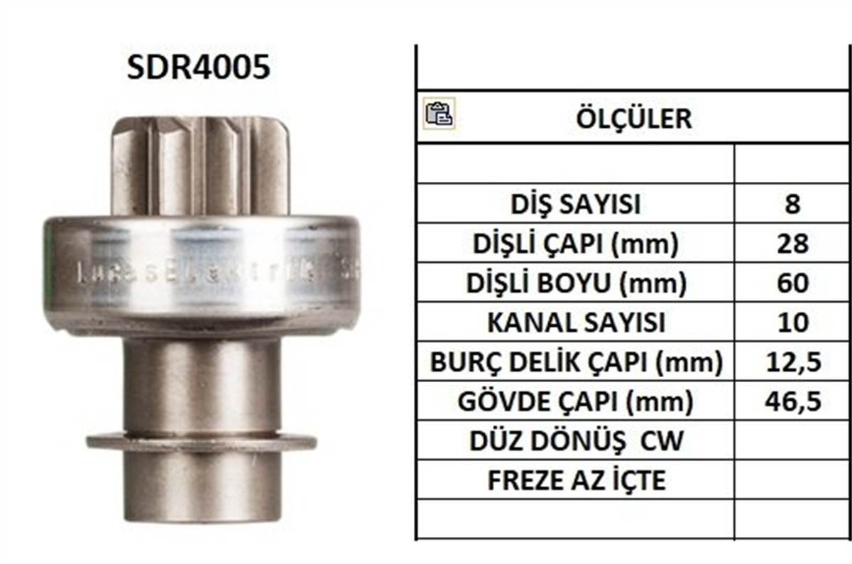 Marş Dişlisi 8diş Nissan Datsun Bluebırd Mazda Yanmar Zen0499 Sdr4005 | Lucas Sdr4005