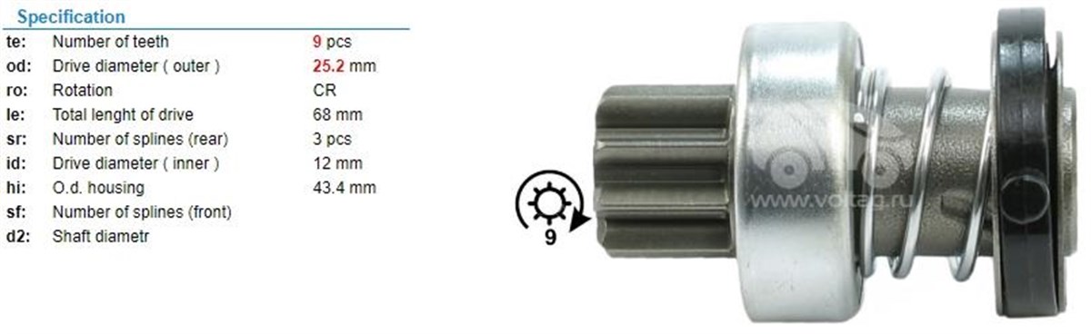 Marş Dişlisi 9diş Chevrolet Jeep Umd5665 Zen610 | Ith Mdumd5665