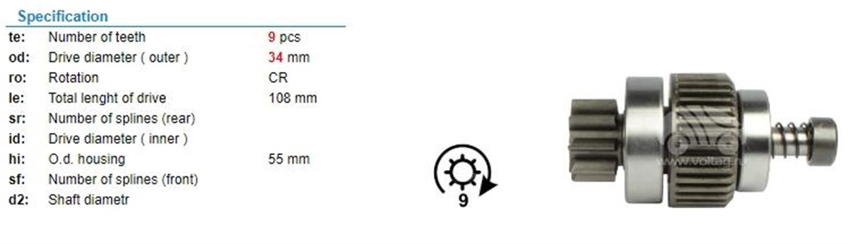 Marş Dişlisi 9diş Daewoo Minibüs Ym Pal Tip | Ith Mdumd5545
