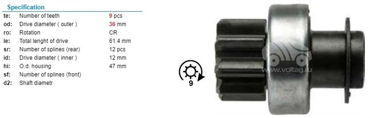 Marş Dişlisi 9diş Ducato Boxer Jumper Ym 2106 | Typer 12del2106