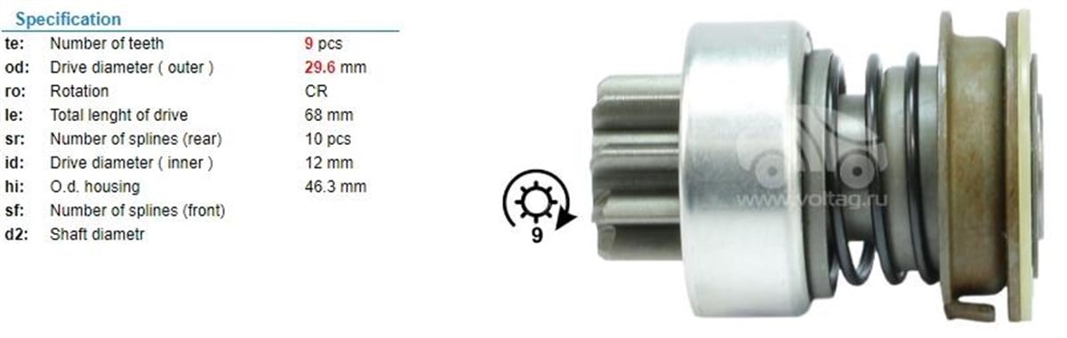 Marş Dişlisi 9diş Opel Büyük Kafa 024261 | Ith Mdumd5476