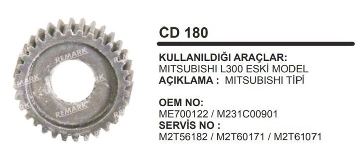 Marş Dişlisi Rediktör Dişli İç Parça Mits. Canter 444 449 Em.umd L300 L200 H100 | Ith Mdcd180