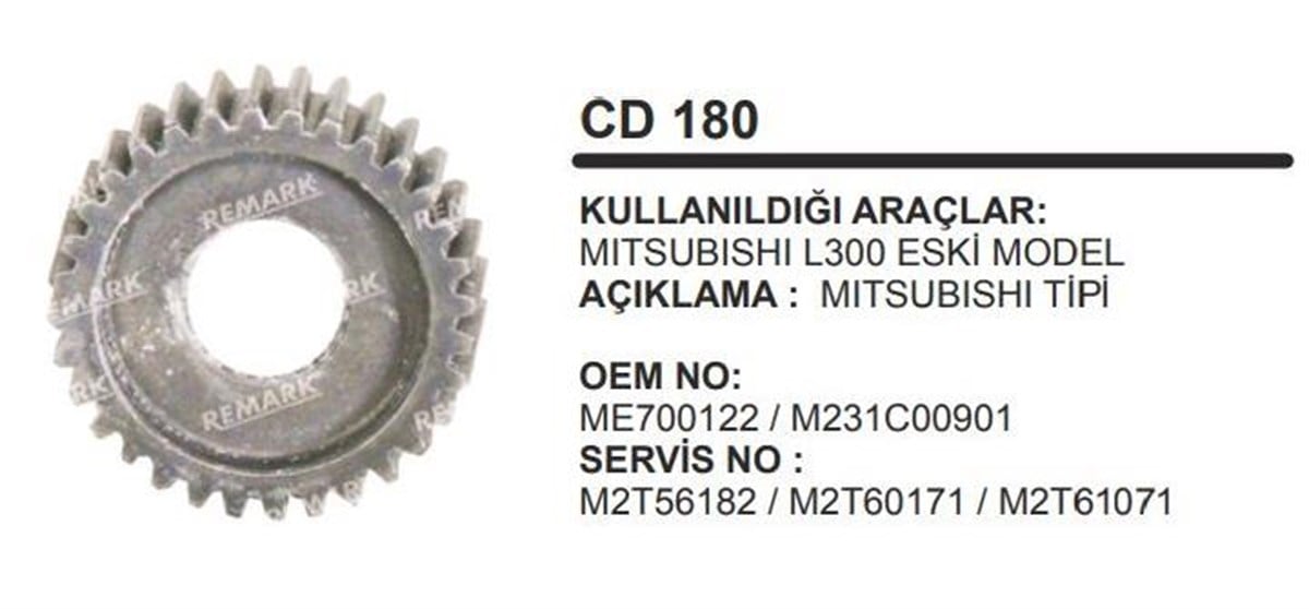 Marş Dişlisi Rediktör Dişli İç Parça Mits. Canter 444 449 Em.umd L300 L200 H100 | Ith Mdcd180