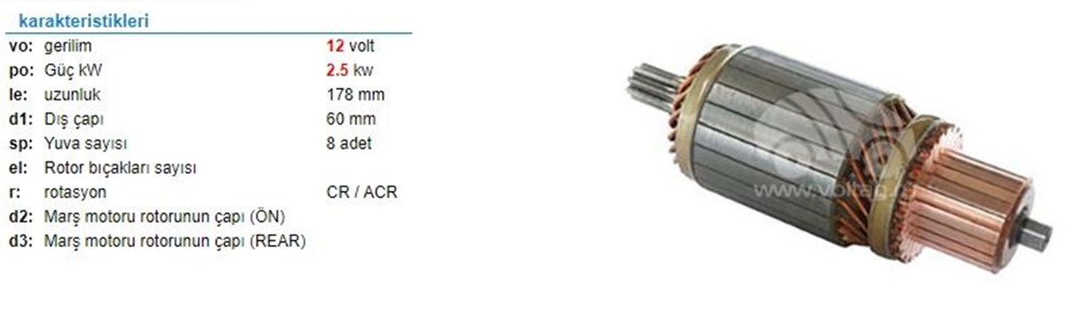 Marş Kollektörü 12v 28mt Delco Bmc Profesyonel Btr Vıbromax Cummıns Komatsu -60x177x8-ım3019 | Aes Im3019