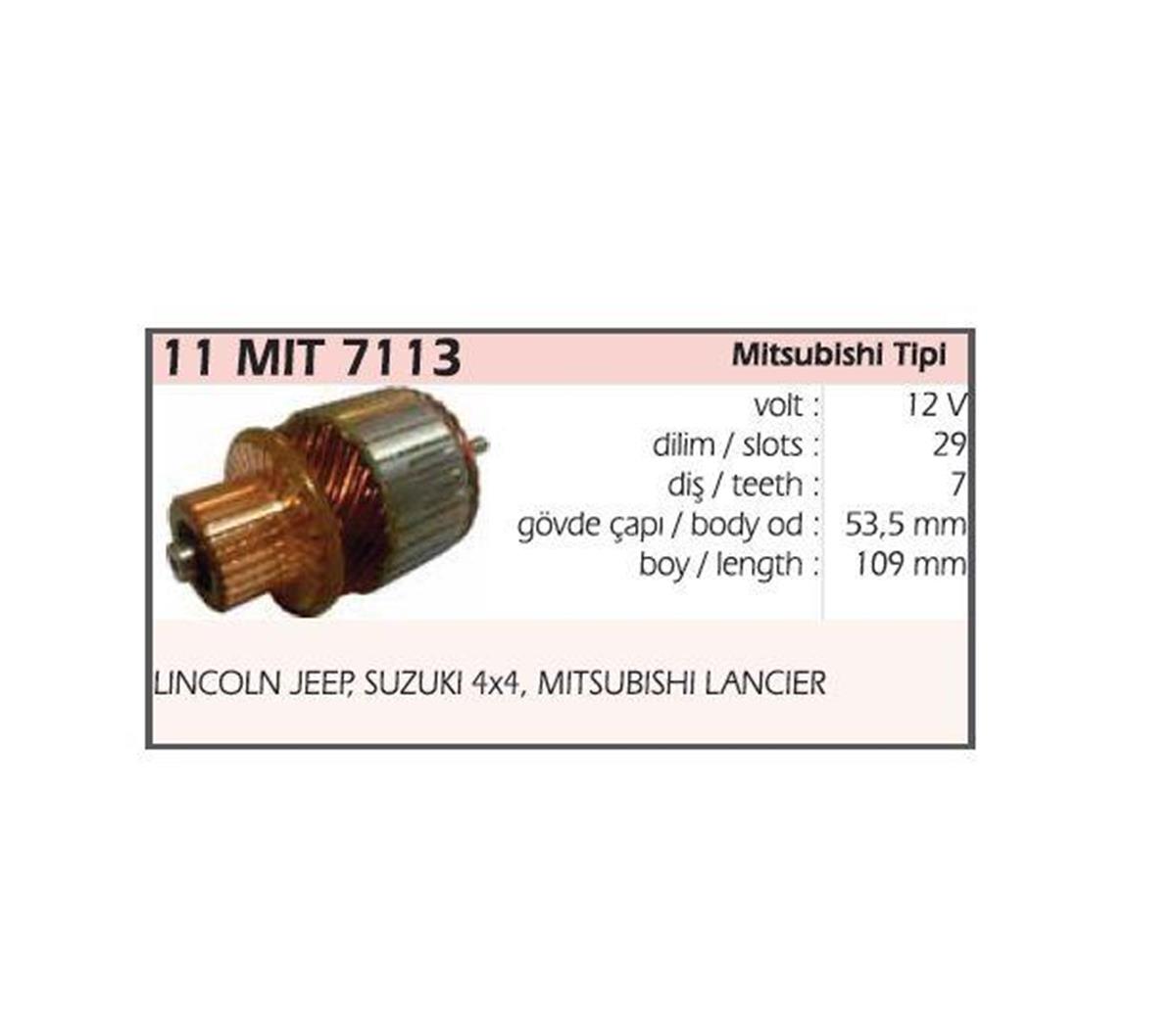 Marş Kollektörü 12v 7diş Jeep Suzuki Mıtsubıshı Lancer Lıncoln Jeep, Suzukı 4x4, Mıtsubıshı Lancıer | Bypart Umk1204