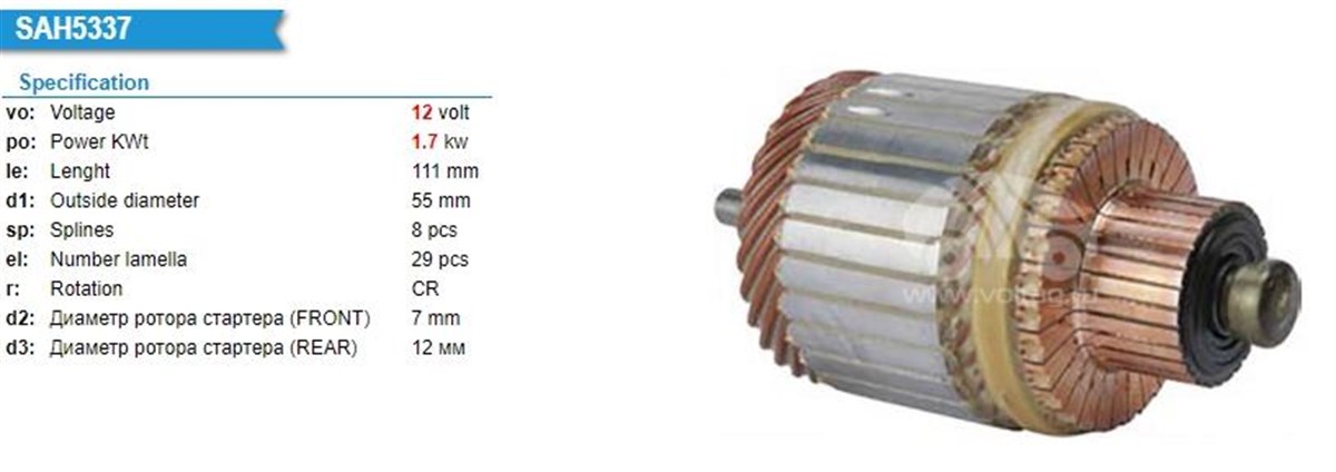 Marş Kollektörü 12v 8diş Nıssan Almera Prımera Patrol İş Makınası Hıtachı Tipi | Ith Im3188