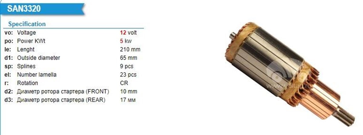 Marş Kollektörü 12v 9diş Denso Tip Johndeere Komatsu 5kw | Ith Im3230