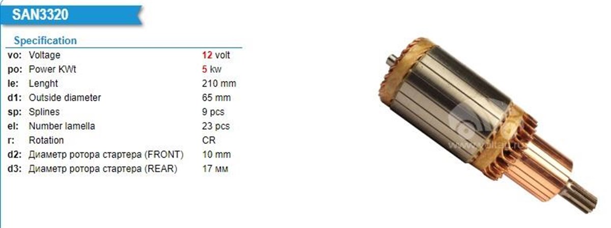 Marş Kollektörü 12v 9diş Denso Tip Johndeere Komatsu 5kw | Ith Im3230
