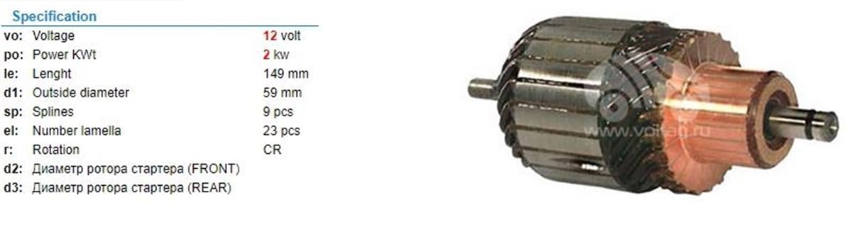 Marş Kollektörü 12v Audi-a6-vw 9diş*59*148,5*9 | Ith Im2128