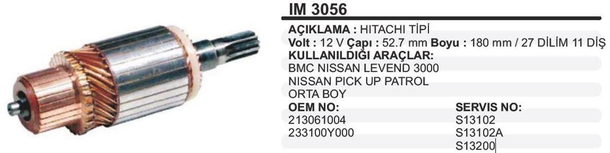 Marş Kollektörü 12v Bmc Nissan/kısa/52.7x180x11 Komatsu Forklift Samsung Se5d-3 Yanmar Jeneratör | Wınwın Im3056