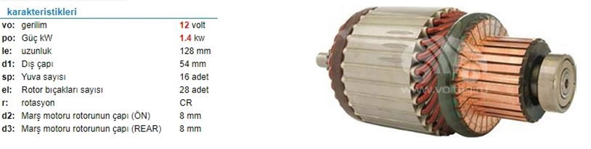 Marş Kollektörü 12v Daewoo-opel 54x128x16-ım3072 | Ith Im3072