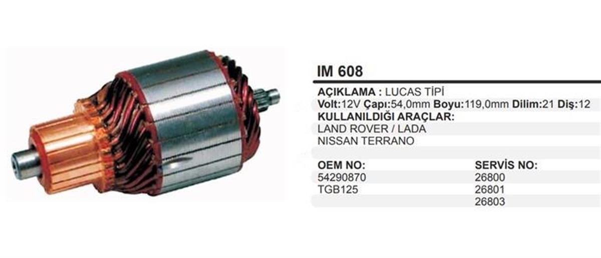 Marş Kollektörü 12v Lada Ford 54x119x12 | Remark Im608