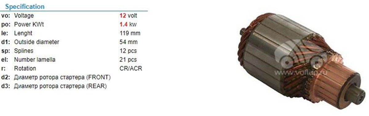 Marş Kollektörü 12v Lada Ford 54x119x12 | Wınwın Im604