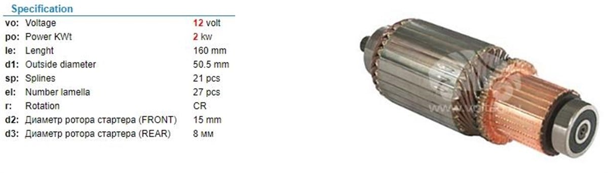 Marş Kollektörü 12v Mazda-kia-j9-50x159x21110m362--dwa34304 | Ith Im3049b