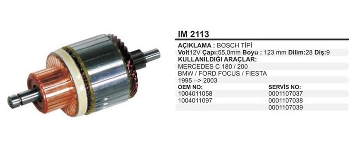 Marş Kollektörü 12v Merc.opel-bmw Toyota-55x123x9 | Wınwın Im2113