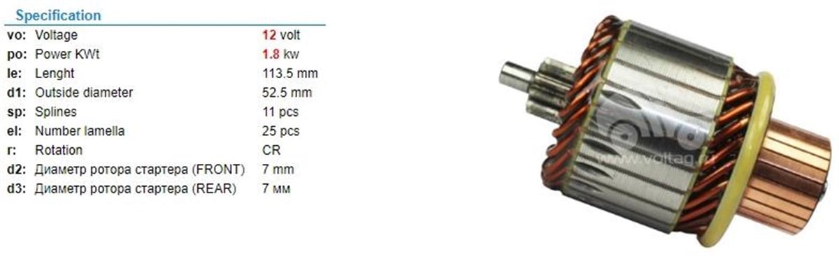 Marş Kollektörü 12v Mercedes Sprinter---52,5-113-11 | Wınwın Im3754