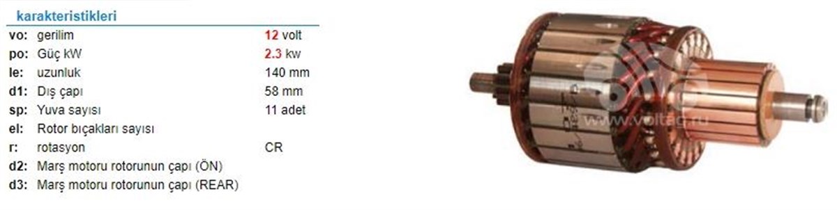 Marş Kollektörü 12v Mercedes Sprinter Peugeot | Ith Im3126