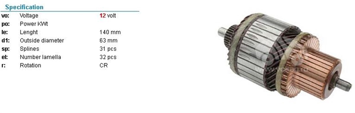 Marş Kollektörü 12v Mercury Marin 63x140x31 | Ith Im110d160