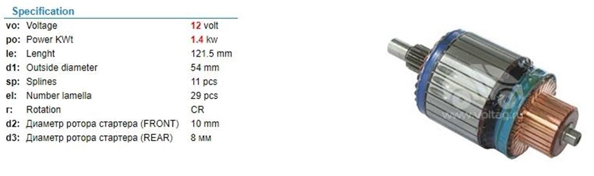 Marş Kollektörü 12v Mits.-mazda-53.6x121.5x11 | Ith Im3071