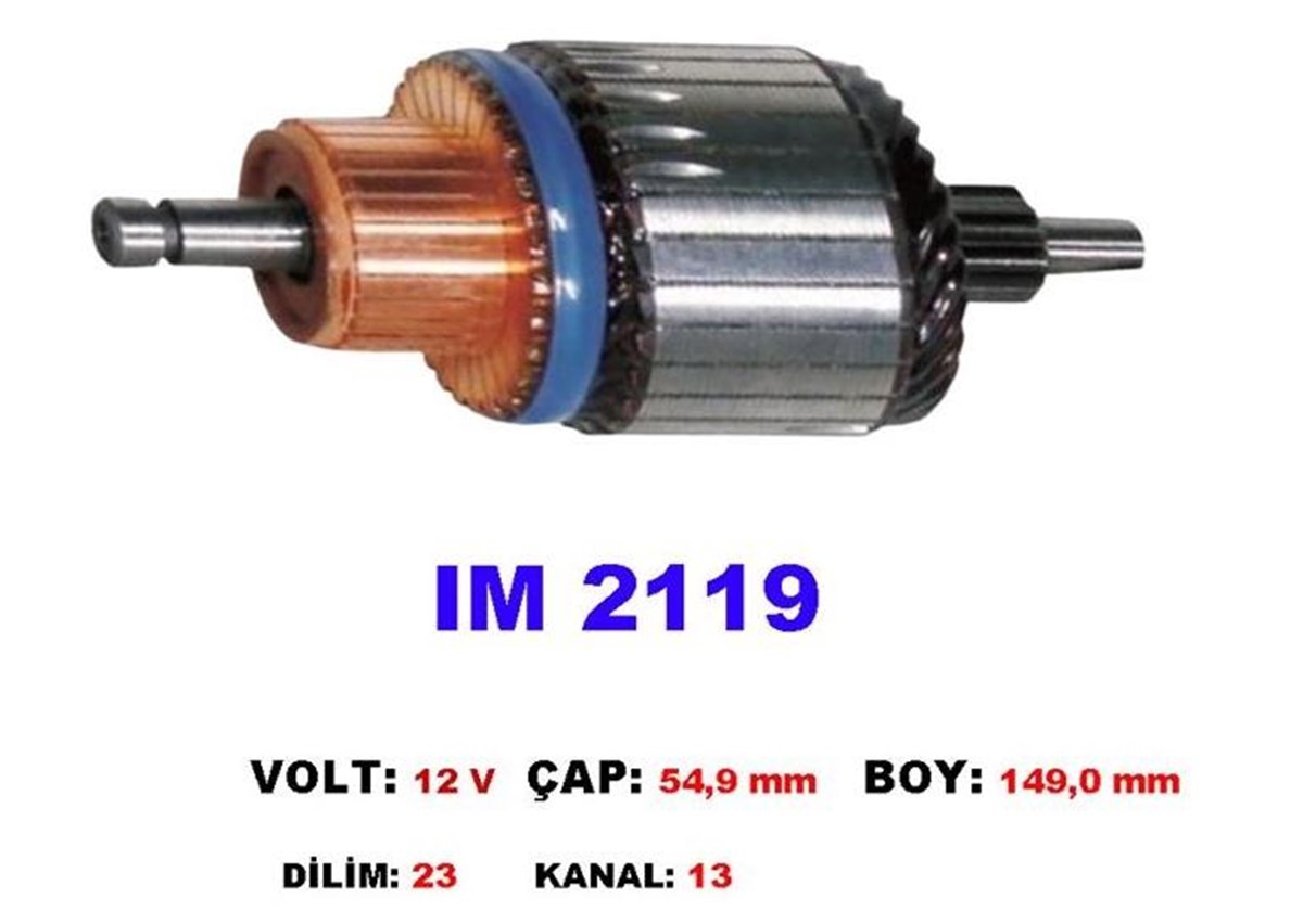 Marş Kollektörü 12v Opel Partner Boxer Golf Passat Caddy -28dilim- 54.9x123x11 Im2112 Im2119 | Martek Im2119