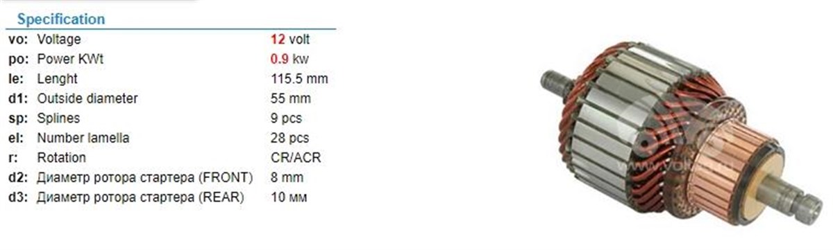 Marş Kollektörü 12v Opel Reno Megan2 55x115.5x9 | Ith Im2131