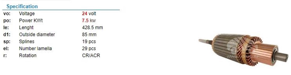 Marş Kollektörü 24v Caterpil-84.8x428.5x19-ım200 | Ith Im200