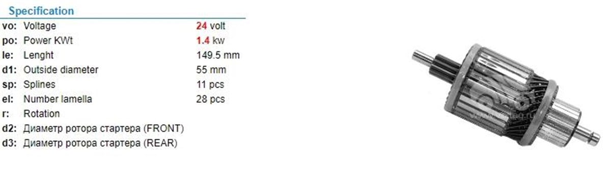 Marş Kollektörü 24v Lombardini Landrover 55-138-11 | Ith Im3154