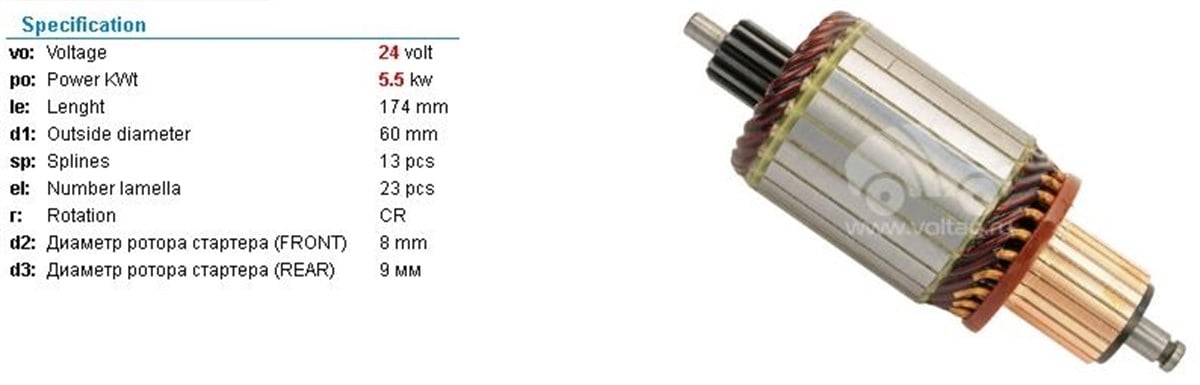 Marş Kollektörü 24v Scanıa Mercedes Actros-60-174-13 | Unıp Am2411