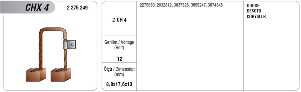 Marş Kömürleri Chx-4/5 Mega | Mega Chx4/5