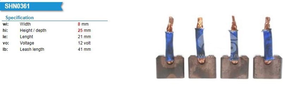 Marş Kömürü Hino Ft128 8x25x21 Toyota Hılux Isuzu Hino Mıtsubıshı | Mega Jasx88