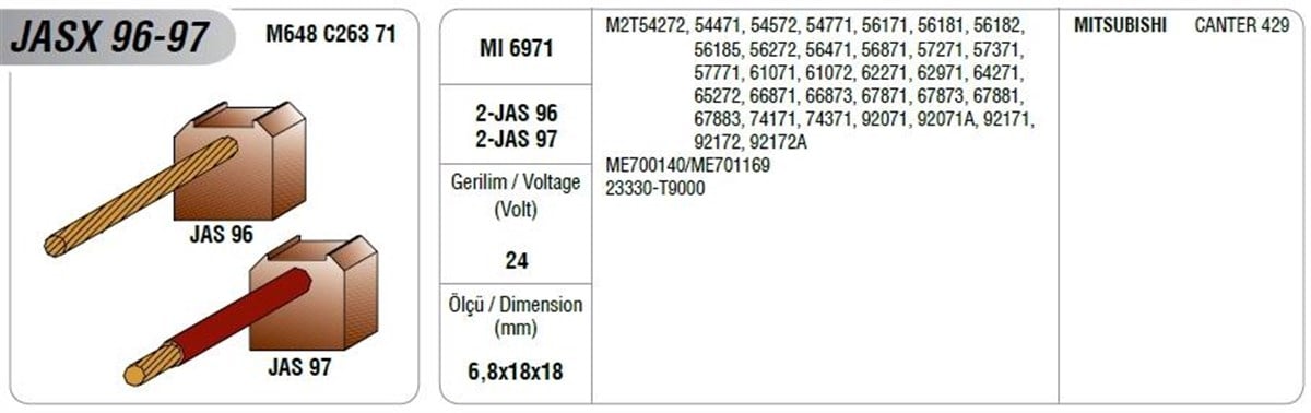 Marş Kömürü-l200 H100-em Canter Kömür-jasx 96-97--98-99k | Mega Jasx96/97k