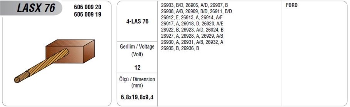 Marş Kömürü Lasx 76 | Mega Lasx76