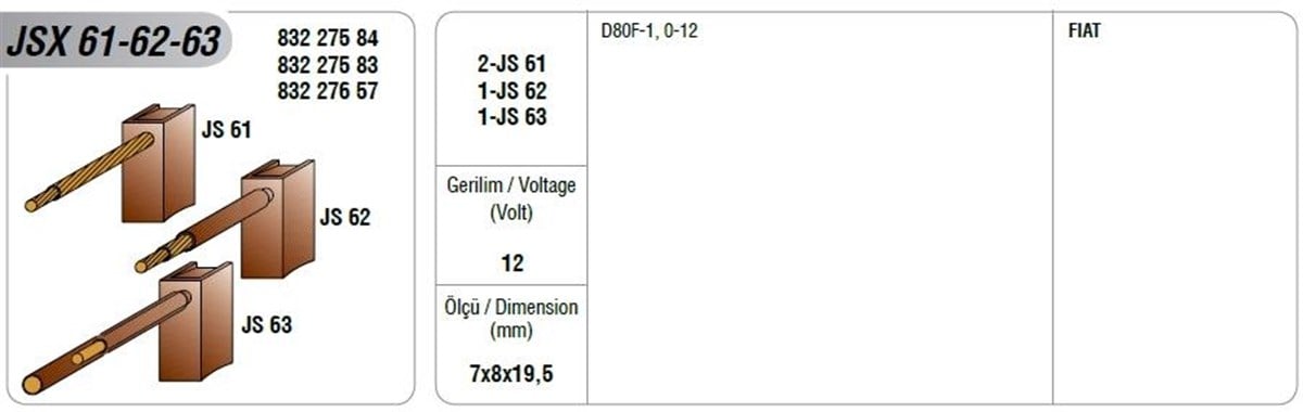 Marş Kömürü Mega Palio Doblo Jsx-61-62-63 | Mega Jsx61-62-63