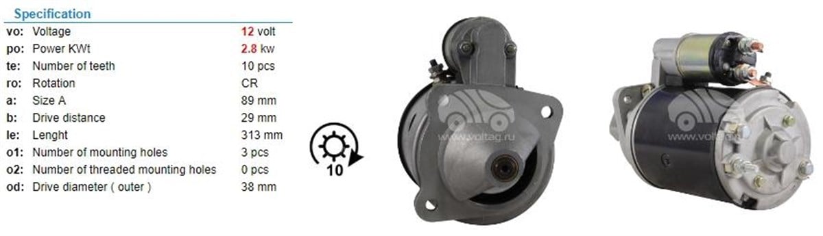 Marş Motoru 12v 10diş As 800/900 Lucas27541 | Lucas 27541