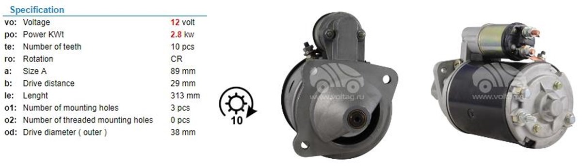 Marş Motoru 12v 10diş As 800/900 Lucas27541 | Lucas 27541