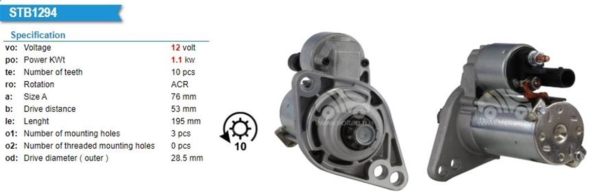Marş Motoru 12v 10diş Audı A1 1.4 Tfsi Seat | Valeo 438171