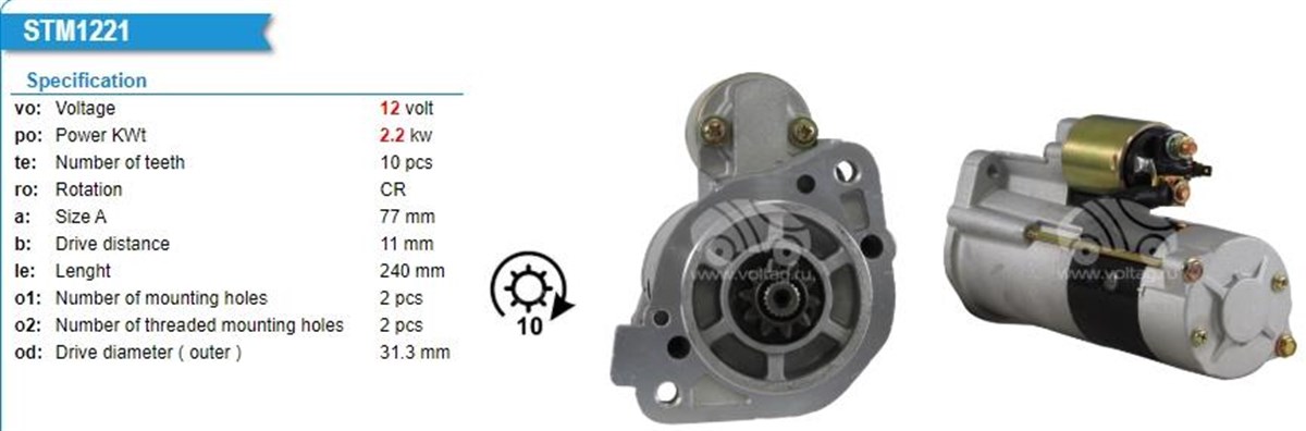 Marş Motoru 12v 10diş Mıtsubıschı Canter Fe511 Str7030a | Unıp Str7030a