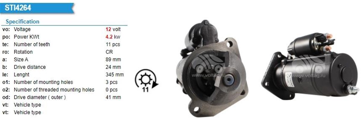 Marş Motoru 12v 11diş Jcb 540 170 Loader Iskra Jcb Kar Aracı Loader Jcb Johndeere Johndere Johondere  Is1105 | Mahle Ms84