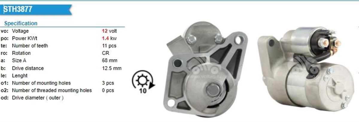 Marş Motoru 12v 11diş Renault Laguna Escape S114887 8200718435 M000t23373 M0t23373 Mt23373 S114887a |