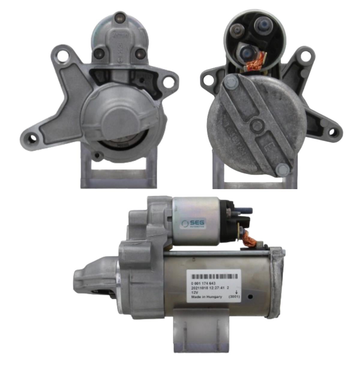 Marş Motoru 12v 12diş Citroen C3 C4 Peugeot Pejo 206 307 Toyota Aygo D6ra110 Ts14e110 0001174643 Str3032 Valeo 446514 | Seg 0001174643