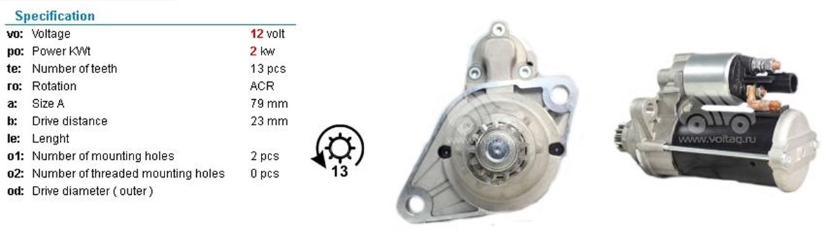 Marş Motoru 12v 13diş Ters Vw Seat Leon Audi Start-stop 0001179522 0001179516 | Orj Bosch0001179522