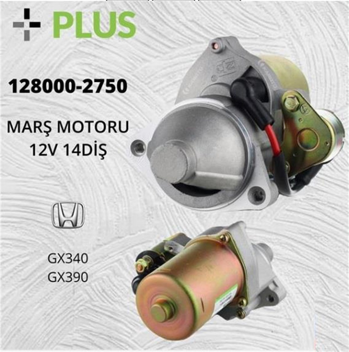 Marş Motoru 12v 14diş Honda Gx340 Gx390 Ters Jeneratör 182f/188f Solax Jenaratör 0,5kw | Pluslıne 1280002750